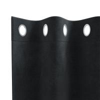Cortinas opacas vidaXL con ojales 2 piezas de terciopelo negro - details 3
