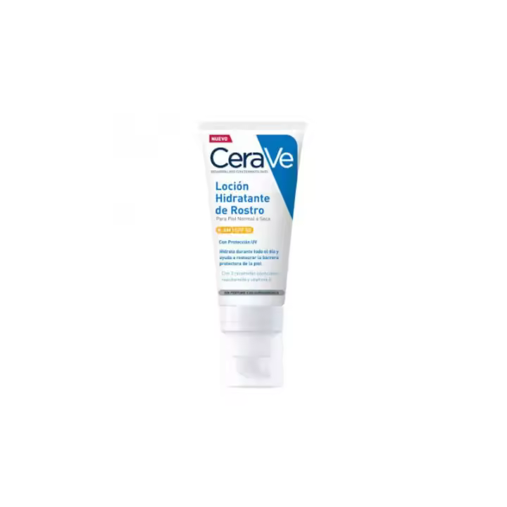 CeraVe Loción Hidratante Facial SPF 50, 52 ml - Protección solar para el rostro - 1