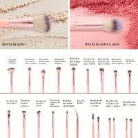 Set Completo De Pinceles De Maquillaje Rosa 20/40 Con Beauty Blender Set Grande Incluye Pinceles Suaves Regalo De Cumpleaños Y Navidad - details 3