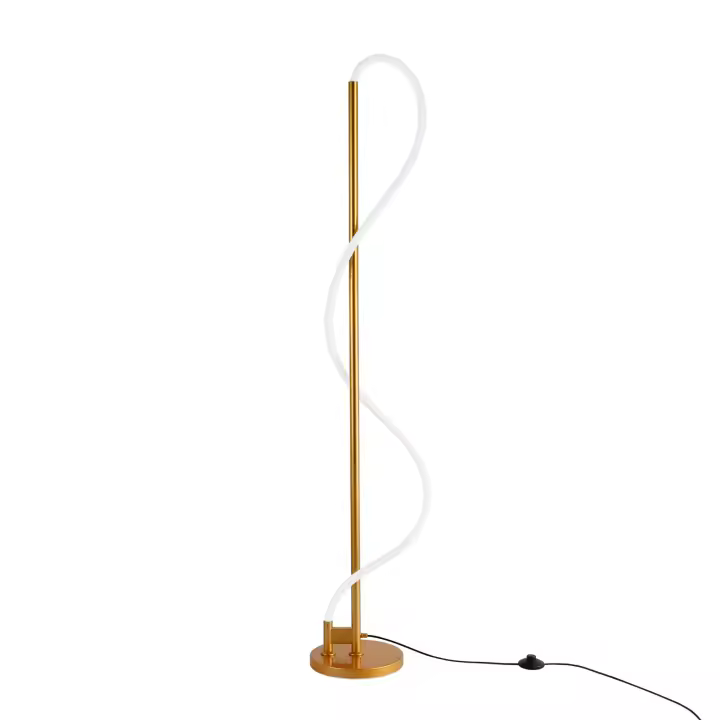 Barcelona LED Lámpara de pie moderna neón ondulante "Corda" - 360º - Regulable - 30W - 3000K - 1