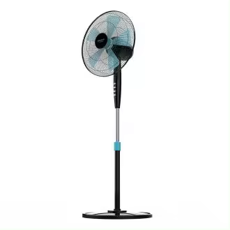 CECOTEC 05901 Ventilador de pie con 3 velocidades y altura ajustable en color negro y turquesa EnergySilence 510 - 1