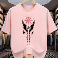 Camiseta De Algodón Puro Para Hombre Estilo Urbano Casual Con Impresión De Raven Vikinga Antigua Camiseta De Manga Corta O-neck Para Uso Diario Primavera Y Verano - details 7