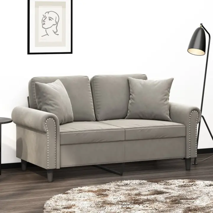 vidaXL 2x Cojines Decorativos Terciopelo Almohada Sofá Dormitorio Color Amarillo,  Azul,  Crema y mas - 1