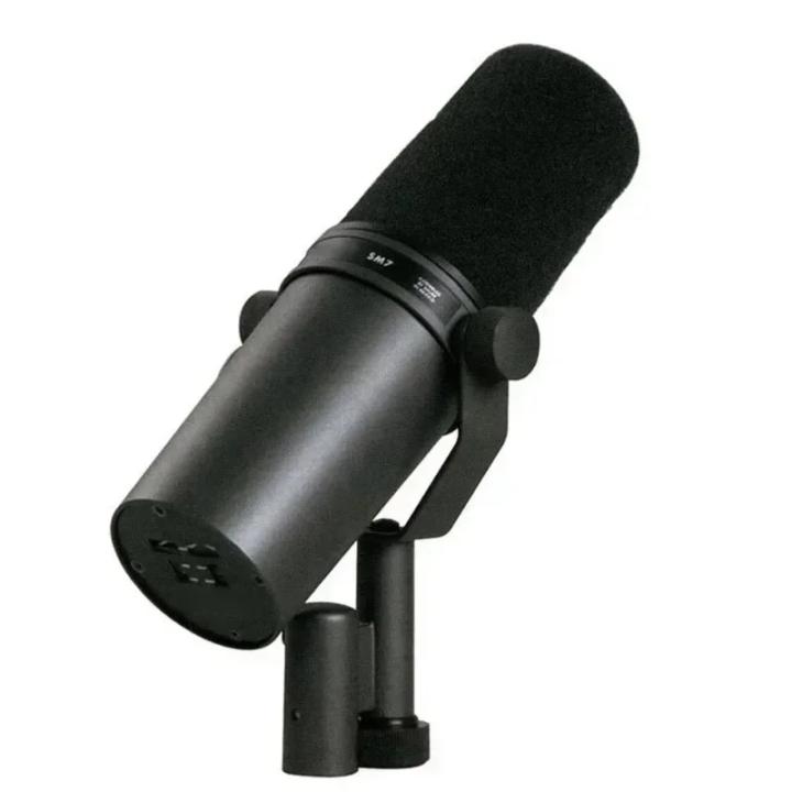 Microfono Dinámico SM7B Para Podcast Y Estudio De Grabación En Directo Negro Metálico Condensador Cardioid Usado En Escenario Y Grabación De Podcast