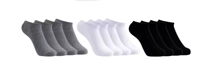 [OFERTA FLASH]Calcetines Tobilleros Hombre(talla 40-46)- Surtido de Calcetines Cortos Transpirables y Resistentes - Algodón de Calidad [pack 12/24] - 1