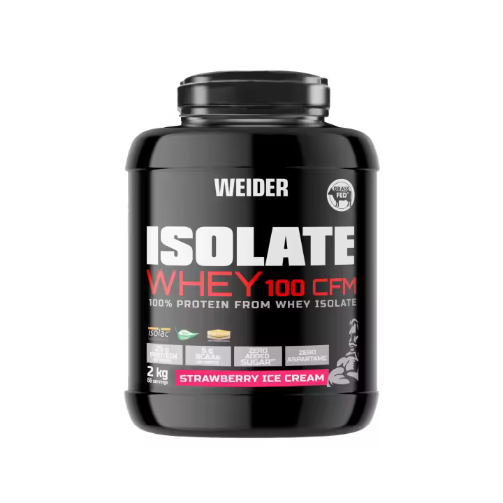 Weider Isolate Whey Proteína 100 CFM 2KG Vainilla Cream Suplemento alimenticio Incremento masa muscular Proteína eficiente baja en grasas y de rápida absorción - 1