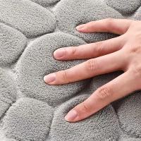 Alfombra De Pies Para Baño Y WC Antideslizante Absorbente De Agua Impermeable U-Shaped Alfombrilla De Poliéster 100% - details 4