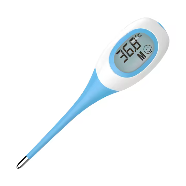 Termómetro Digital Intra-corpóreo Médico Para Bebés Y Mascotas Herramienta De Medición De Temperatura Portátil Silicón Para Boca Axila - 1