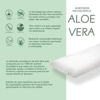 Almohada de copos-viscoviscoelástica con Tejido de Aloe Vera| almohada indeformable, antiacaros ,antialergicas y termorregulable | adaptabilidad al cuello de alta recuperación 70cm - 80cm - 90cm - 105cm - 135cm - 150cm - details 0