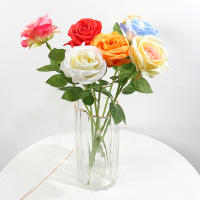 5/10Pcs Bouquet De Flores Artificiales Rosa Para Decoración De Hogar Y Habitaciones Decoración De Boda Regalo De Día De San Valentín Adorno De Vaso Falso - details 5