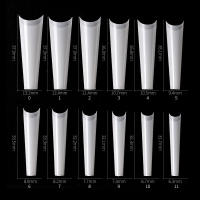 Uñas Postizas Acrílicas Naturales Y Transparentes 504pcs Tamaño C Curvo Estilo Francés Para Cubierta Media De Uñas Falsas - details 4