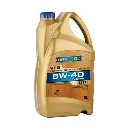 RAVENOL VEG SAE 5W-40 - 5 L | Aceite de Motor 100% Sintético para Motores de Gas Natural - 1