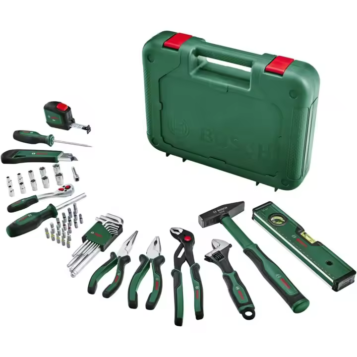 Bosch Home and Garden Juego de Herramientas de Mano Advanced, 52 Piezas, Para Aficionados al Bricolaje, Larga Vida Útil, Materiales de Calidad, Características de Diseño Ergonómico - 1