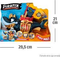 PIRATIX King Shark Golden Teeth – Tiburón articulado, con una jaula para capturar a los Piratix rivales. Contiene 1 tiburón, 1 Tesoro Exclusivo, 1 Piratix Exclusivo y 1 Accesorio - details 1
