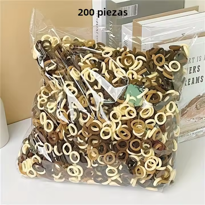 200pcs Cinturones Elásticos Para El Cabello No Derrapantes Para Mujeres Y Niñas Sujetadores De Cabello Diarios Para Uso Diario - 1