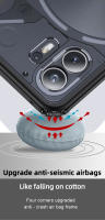 Funda Para Nothing Phone 2 1 Con Airbags Y Carga Inalámbrica Magnética Protectora De Shock Resistente a Caídas Material PC + TPU Transparente Y Mate Antideslizante - details 2