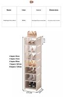 Gabinete De Zapatos Plegable Multicapa Organizador Espacioso Para Pared Y Esquina Almacenamiento Ajustable De Zapatillas - details 9