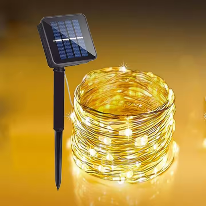 Luces De Jardín Solar Con 8 Modos Impermeables Para Patio Árboles Fiesta Navideña Luces De Hilo Para Decoración Externa - 1