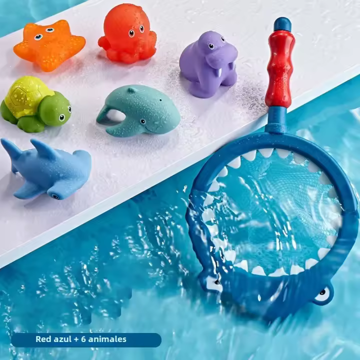 Juguetes De Baño Para Niños Juego Interactivo De C Atrapar Peces En La Piscina O Playa Juguetes Flotantes De Agua Para Niños De 0 a 6 Años Material ABS - 1