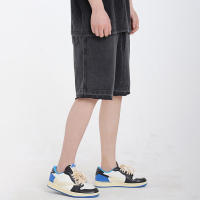 Shorts De Algodón Vintage Lavados Con Impresión Cruzada Para Hombres Verano Shorts Transpirables Con Bolsillos Para Gimnasio Y Running - details 4