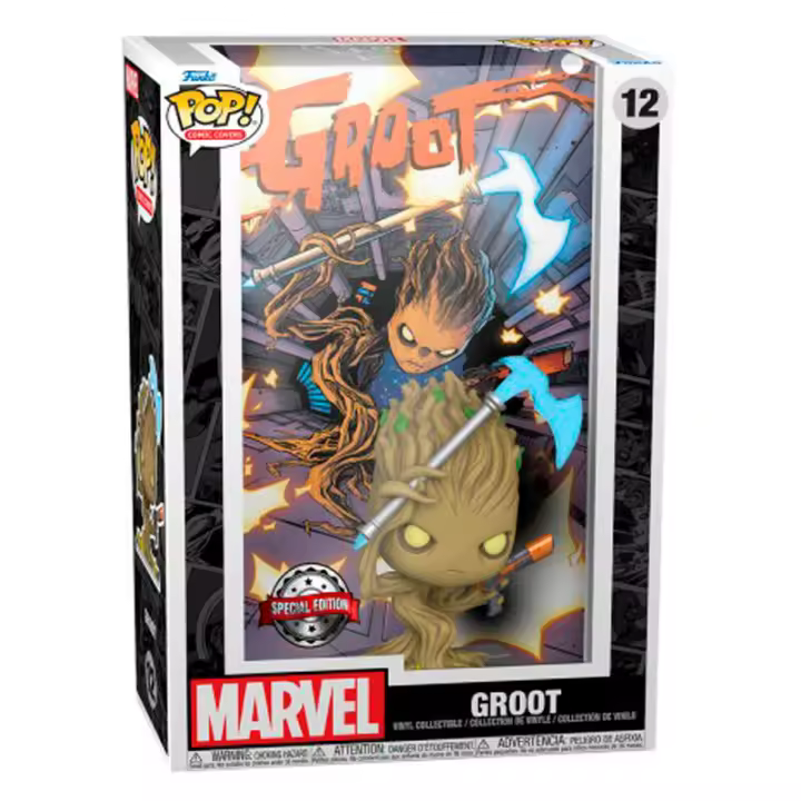 Figura Pop Comic Cover Marvel Groot Exclusive-Figura de Vinilo Coleccionable - Idea de Regalo- Mercancia Oficial - Juguetes para Niños y Adultos - Movies Fans - Muñeco para Coleccionistas y Exposición - 1