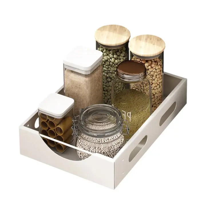 JUPPLIES - Cajones Extraibles Para Cocina de Tamaño Ajustable - Organizador de Cocina Telescopico Multiusos - Almacenamiento para Armarios de Cocina en Cajon Extraible - 1
