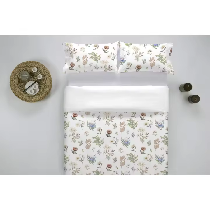 FACTORY COLCHON - Set Funda Nórdica Nualbarque + Funda Almohada Anti Ácaros Antibacteriano Hipoalergénico Transpirable Algodón - 1