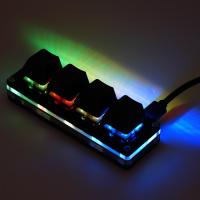 Macro teclado personalizado 4 clave RGB copia pegar corto para Photoshop Gaming Teclado mecánico mini macrobad - details 8