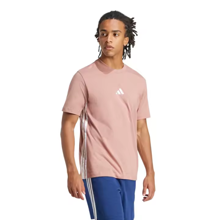 Camiseta Adidas 3 Bandas Sj T Rosa Je6395 Hombre - 1