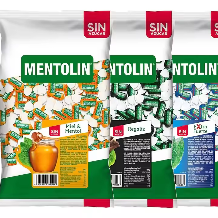 MENTOLIN PACK 3 Kg caramelos sin azúcar duros Miel Mentol & Regaliz & Extra Fuerte - 1