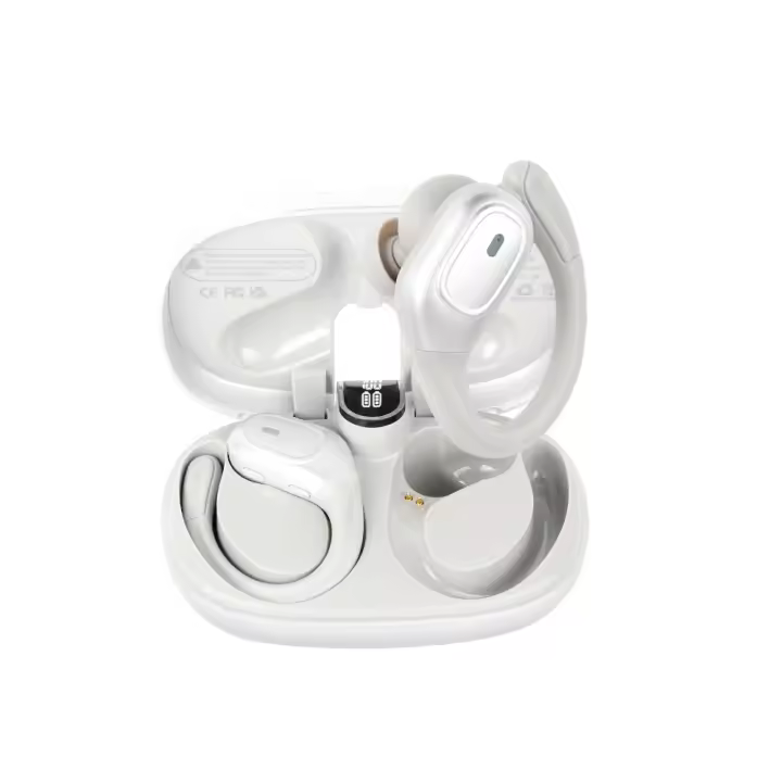 Graves profundos, Micrófono con cancelación de ruido, 15 horas de reproducción, 90 horas de Batería, Carga rápida USB-C, auriculares seguros para correr con Pantalla LED dual - 1