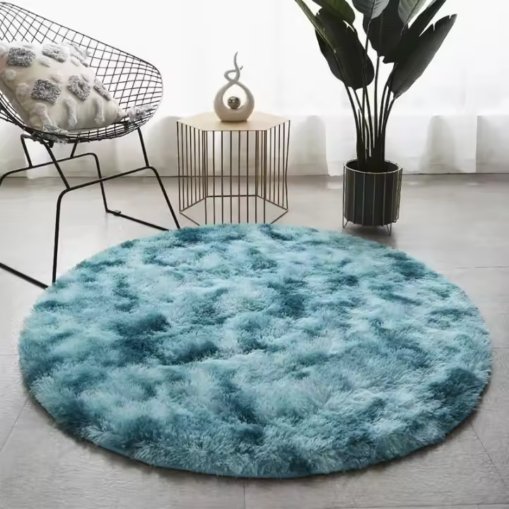 Alfombra Redonda Antideslizante Suave Y Shaggy Moderna Para Habitación De Niños Alfombra Fluffy Para Habitación De Bebé Pequeña Para Dormitorio - 1
