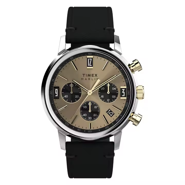 Reloj con correa de cuero TIMEX Marlin® Chronograph Tachymeter 40mm TW2W60300 Timex - 1