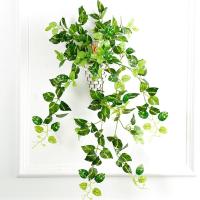 1/2PCS Simulación De Planta De Pared Verde Para Interior Decoración De Flores Rattan Falsas Hojas Verdes Begonia Adorno De Pared Colgante De Plástico - details 13