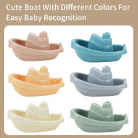 Juego De Natación Infantil Con Arcoíris 6 Piezas Juguetes De Baño Para Bebés Y Niños Pequeños Torres De Pila De Barco Colorido Para El Desarrollo Motor Preescolar - details 15