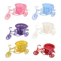 Cesta De Flor Artificial Para Bicicleta Miniatura Regalo De Cumpleaños Decoración Para Jardín Fiesta Bicicleta Planter Stand De Plantas Estilo Artificiales - details 0