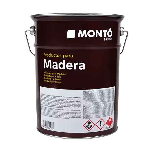Montó (Valencia) Valencia Barniz Poliuretano Transparente Mate 20 + Catalizador MS para Suelos de Madera - 1