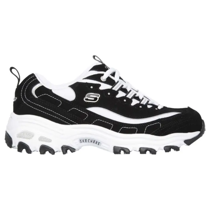 Zapatillas Negro y Blanco Skechers D'Lites Biggest Fan Black White - 1
