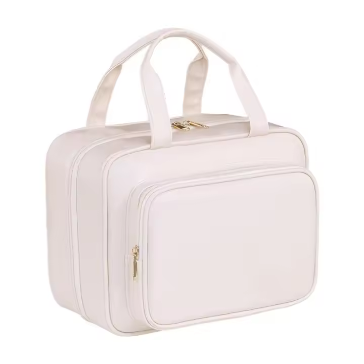Neceser para Mujer, neceser de viaje portáthil, Bolsa impermeable de gran capacidad, ideal para Viajes, Con compartimientos, Bolso múltiple. (Rosa) - 1