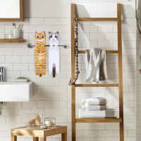 Divertidos Gatos Toallas de Mano Suspendible- Decoración Gato Baño Cocina - Toalla Absorbent Animal Regalos Navidad Amigos Invisibles-Regalos Originales Graciosos Mujer Amantes de Los Gatos - details 9