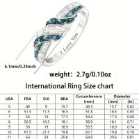 anillo femenino de diseño elegante retorcido,   925 incrustado con circonita sintética cúbica,   para boda,  , aniversario,  , banquete detalles 6