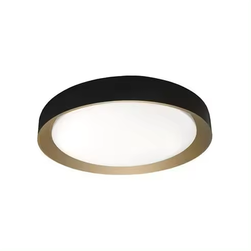 FABRILAMP Plafón Lucy Negro/Oro LED 60W 5400lm Ø50x50x7,5cm Mando - 1