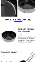 Widesea Sartén De Camping Ultra-Ligera De Titanio Tazón Olla Plato Para Barbecue Picnic Utensilios De Cocina Juego De Mesa - details 2
