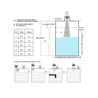 Inalámbrico ultrasónico tanque de agua medidor de nivel de líquido con sensor de temperatura Pantalla de tiempo de nivel de agua - details 3