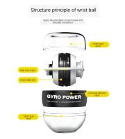 1pc Bola De Gyro Para Entrenamiento De Muñeca Y Antebrazo Equipo De Gimnasio Para El Hogar Fortalecedor De Mano Y Braza Unisex - details 5