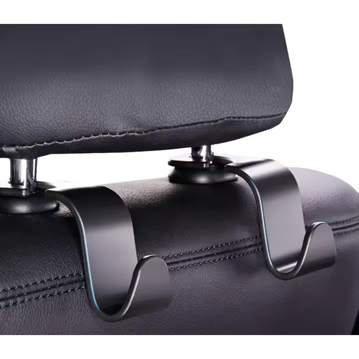 4 PCs ganchos del asiento de coche, gancho del reposacabezas del coche para los abrigos del bolso del monedero - 1
