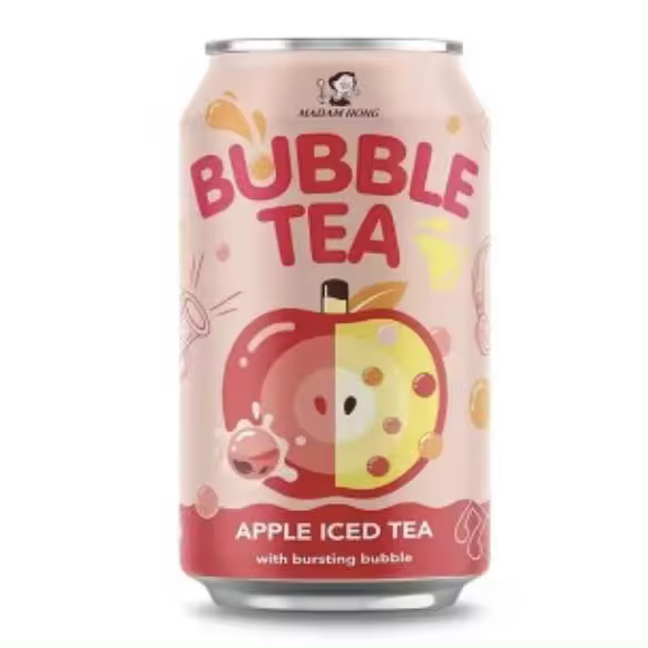 Bebida de Bubble Tea Sabor Manzana 340ml - 1