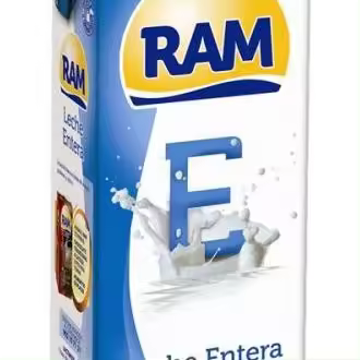 🥛 Leche entera fresca, con textura cremosa y sabor auténtico. 📦 Envase brik de 1 litro caja de 6 litros, práctico y sin BPA. 🇪🇸 Marca Ram, tradición de calidad desde 1934.  ¡Ideal para desayunos, repostería o consumo diario! 😋 - 1