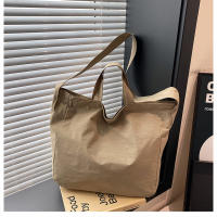 Bolso De Hombro Para Mujer De Lona Gran Capacidad Estilo Literario Ligero Y Sencillo Bolso Cruzado Con Manija De Viaje - details 45