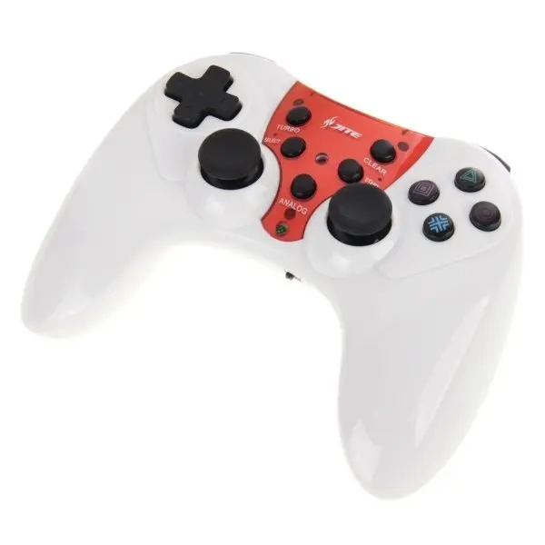 5 en 1 Dual Shock2 2.4GHz Gamepad inalámbrico con cubierta frontal reemplazable de 3 colores para Play Station PS3 / PS2 / PS1 Game Controller - 1